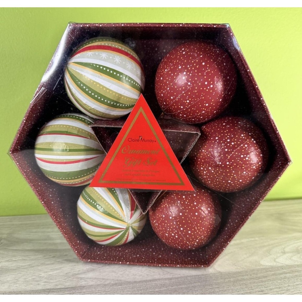 Vintage Tri-Coastal Design Christmas Holiday Ornaments in Box Laurie Murray